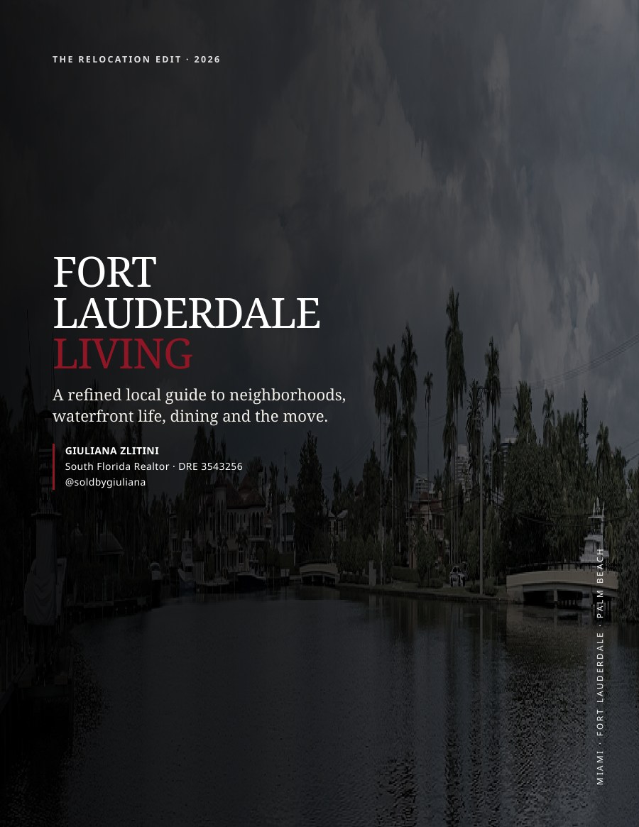 Cover of the Fort Lauderdale Living Guide by Giuliana Zlitini