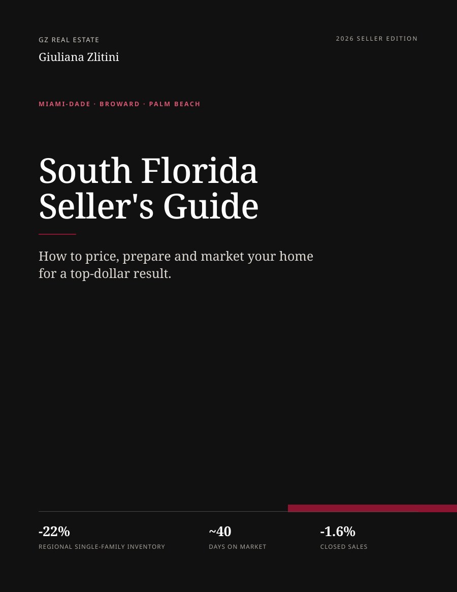 Cover of the South Florida Seller's Guide by Giuliana Zlitini